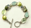 Echo of the Dreamer Gemstone & Pearl Wire Earrings