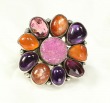 Echo of the Dreamer Pink Drusy Petal Ring