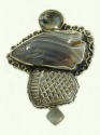 Hematite & Platinum Clip Earrings--CAN BE CONVERTED TO POST