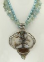 ECHO OF THE DREAMER Plume Agate Statement Necklace--ORIGINALLY $1220.00--NOW 25% OFF