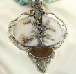ECHO OF THE DREAMER Plume Agate Statement Necklace--ORIGINALLY $1220.00--NOW 25% OFF