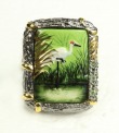Hand Made Porcelain Pin-Pendant--MATCHING RING AVAILABLE