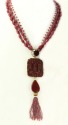 Garnet & Red Quartz Pendant Necklace