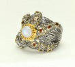Rhodium Starfish Ring