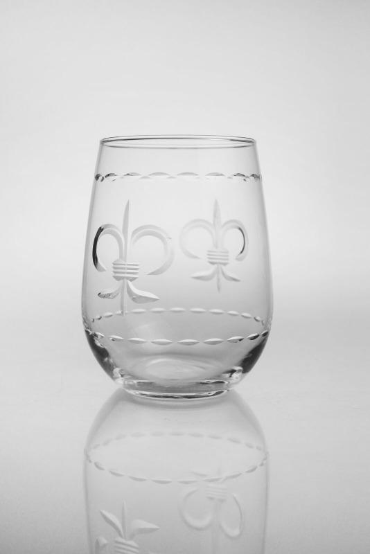 Rolf Fleur de Lis 17 oz.Stemless Wine Tumbler