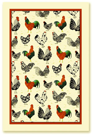 Rooster Tea Towel