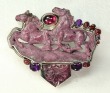 Ruby Zoisite Clip Dangle Earrings