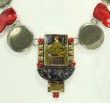 Russian Hand Painting and Chalcopyrite Statement Collar