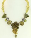 Lemon Citrine & Dichroic Glass Sea Life Necklace