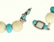 Carved Double Seahorse Statement Collar with Turquoise