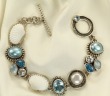 Echo of the Dreamer Shell Ring with Gemstone Cluster--MATCHING NECKLACE, BRACELET, & EARRINGS AVAILABLE