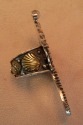 Very Long Sterling Silver Seahorse Statement Ring 