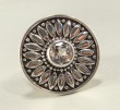 Sterling Silver Sunflower Ring with White Topaz--ORIGINALLY $168.00--NOW 20% OFF