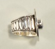 Sterling Silver Sunflower Ring with White Topaz--ORIGINALLY $168.00--NOW 20% OFF