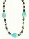 Echo of the Dreamer Amazonite & Smoky Topaz Statement Necklace