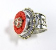Hand Carved Cinnabar & Citrine