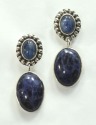 Kyanite & Sodalite Post Dangle Earrings