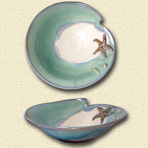 Mussels and More Aqua/Blue Starfish Bowl