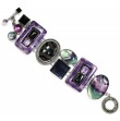 Deep Purple & Black Large Statement Bracelet