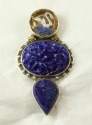 Vintage Glass Swan Button Pin-Pendant