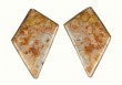 Swirly Jasper & Whiskey Quartz Pendant Necklace--32" LONG