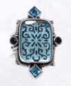 Teal Lace Ring