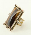Tiger Eye Large Statement Ring