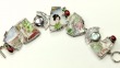 Mars & Valentine Vintage Asian Tile Statement Bracelet