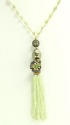 Vermeil & Tsavorite Frog Long Tassel Necklace
