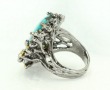 Turquoise Ring in Elaborate Jeweled Setting