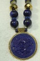 Lapis & Vaseline Glass Necklace