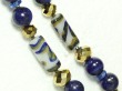 Lapis & Vaseline Glass Necklace