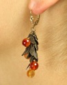 Carnelian & Vermeil Lever Back Earrings