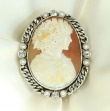 Mars & Valentine Very Large Vintage Flora Cameo Ring--REGULAR PRICE $925.00