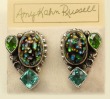 Amy Kahn Russell Vintage Glass Clip Earrings