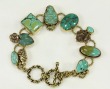 Turquoise & Vintage Glass Bracelet
