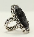 Mars & Valentine Large Vintage Jet Cameo Statement Ring--REGULAR PRICE $625.00