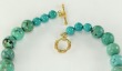 Carved Turquoise & Vintage Brass Necklace