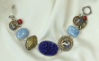 Vintage Swan Button Bracelet--MATCHING PIN-PENDANT & EARRINGS