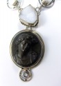 Mars & Valentine Antique Vulcanite Cameo Statement Collar