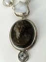 Mars & Valentine Antique Vulcanite Cameo Statement Collar