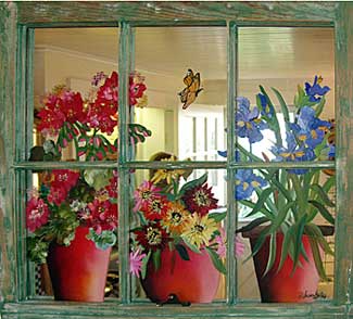 Painted Window Mirror 1