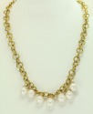 White Baroque Fresh Water Pearl Adjustable Necklace