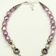 Echo of the Dreamer Amethyst & Fresh Water Pearl Necklace