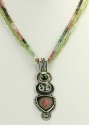 Echo of the Dreamer Watermelon Tourmaline Pendant Necklace