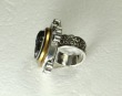 Vintage Black & White Cameo Ring