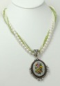 Mars & Valentine Antique Floral Micro-Mosaic Necklace