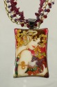 Necklace Inspired by "Woman with Fruits" by Alphonse Mucha
