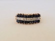Sapphire & Diamond Ring in 14k Gold      Size 5.5