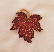 Vintage Metropolitan Museum of Art Enamel Leaf Pin